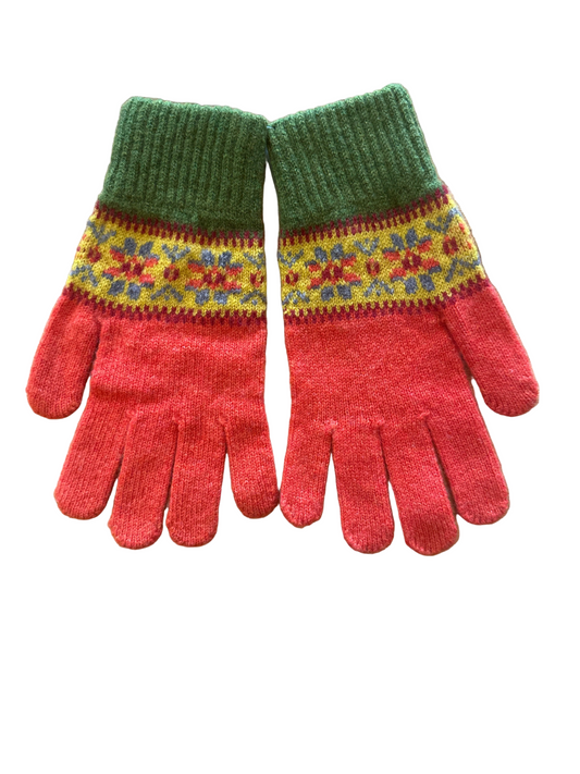 Green Grove Weavers Fairisle Glove In Harris
