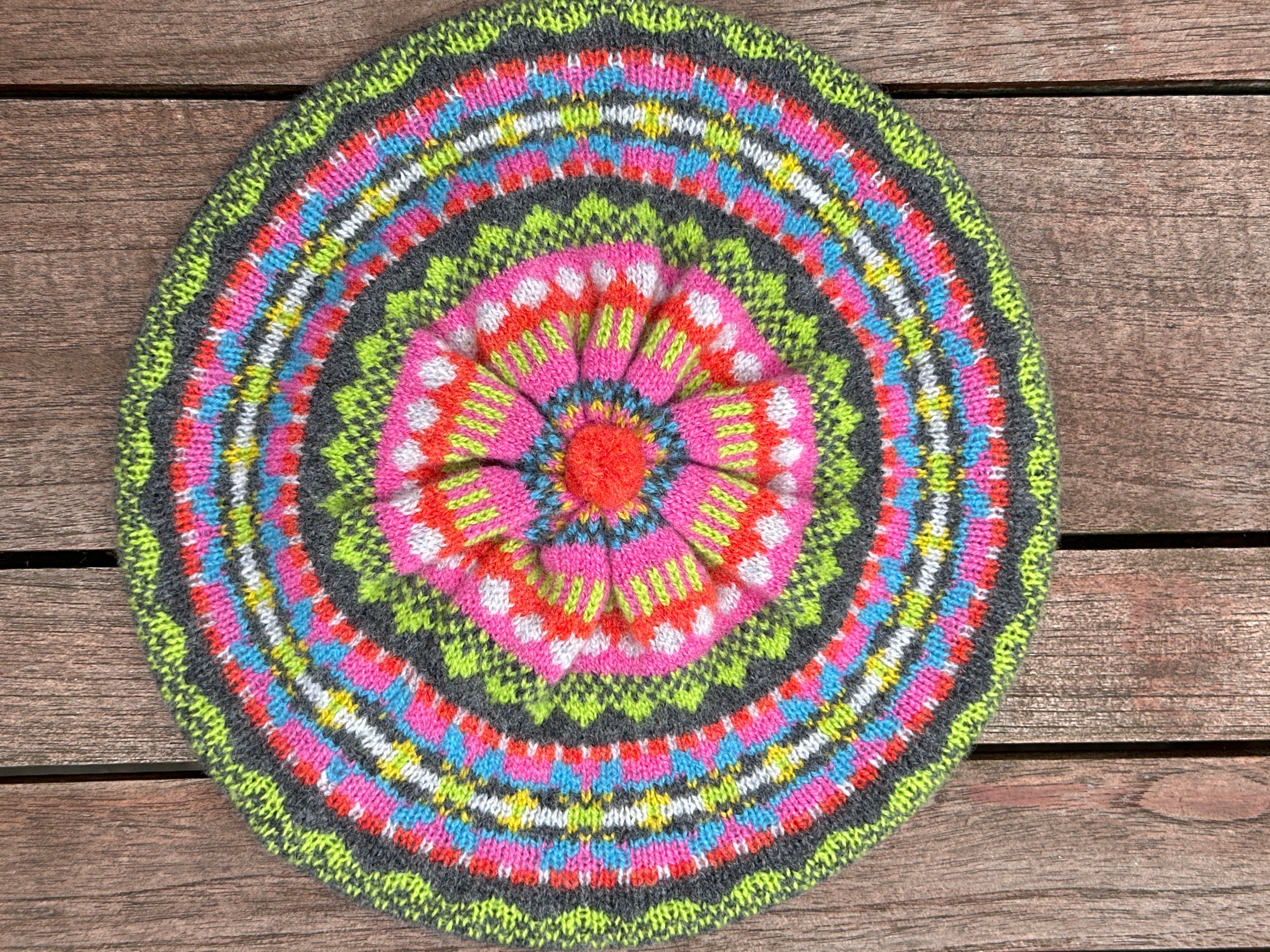 Eribe Fairisle Alloa Beret In Festival
