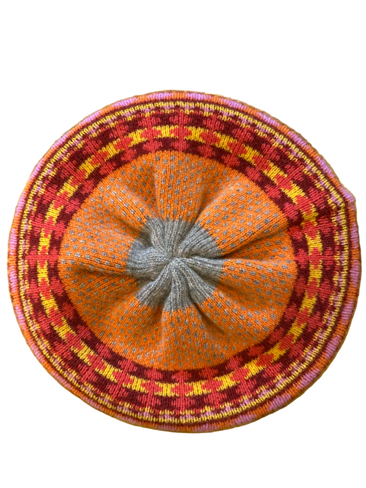 Scottish Green Grove Weavers Beret In Topaz