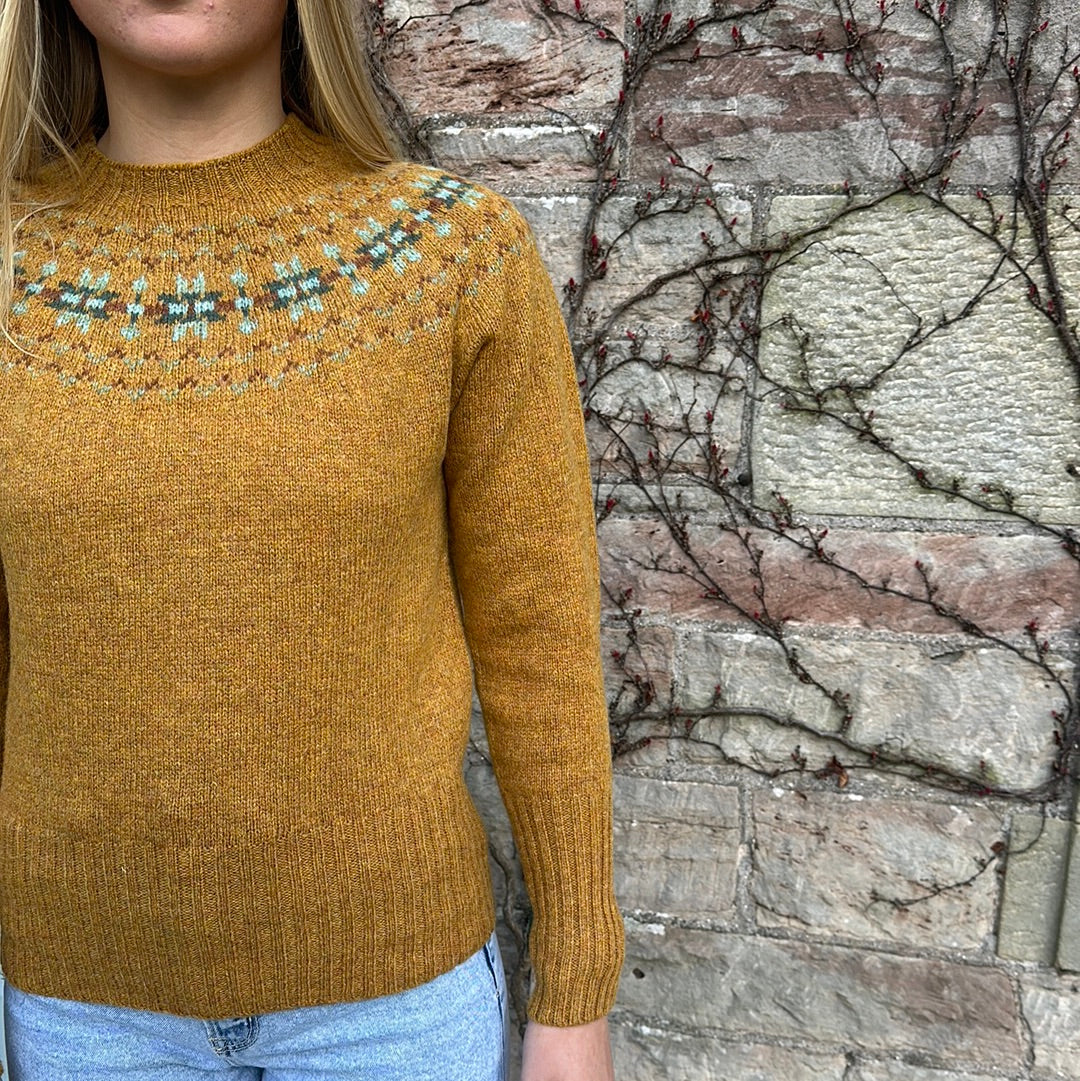 Harley of Scotland Cummin Fairisle Crew Neck