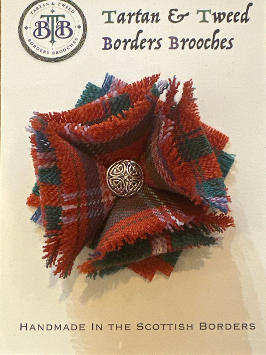 Handmade Scottish Tartan Brooch