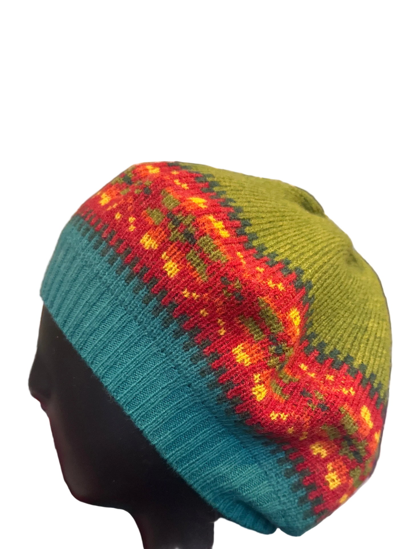 Scottish Green Grove Weavers Islay Beret In Grass