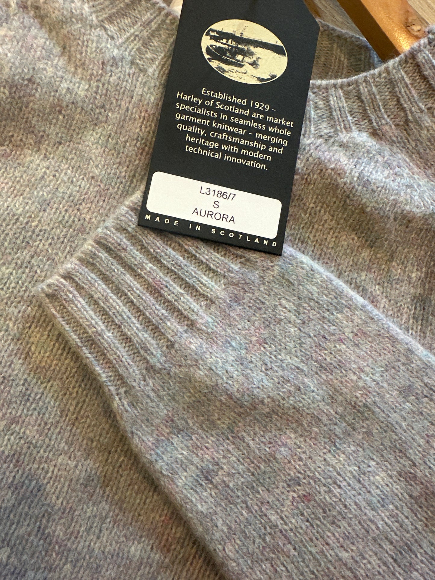 New Harley Of Scotland Crew Neck Sweater In Aurora