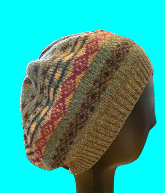 Scottish Green Grove Weavers Beret In Topaz