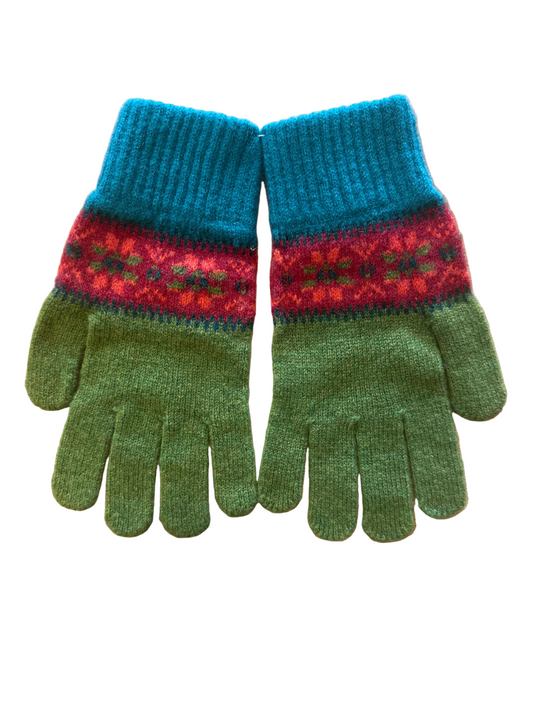 Green Grove Weavers Islay Gloves In Grass
