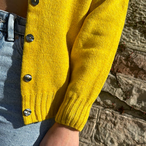 Harley Of Scotland New Shetland Gorseflower Cardigan