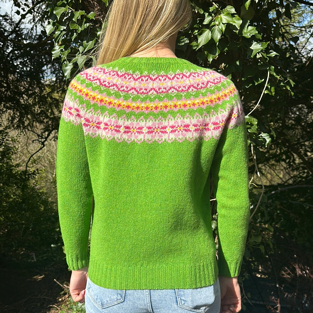 New Harley Of Scotland Fairisle In Garden Leaf