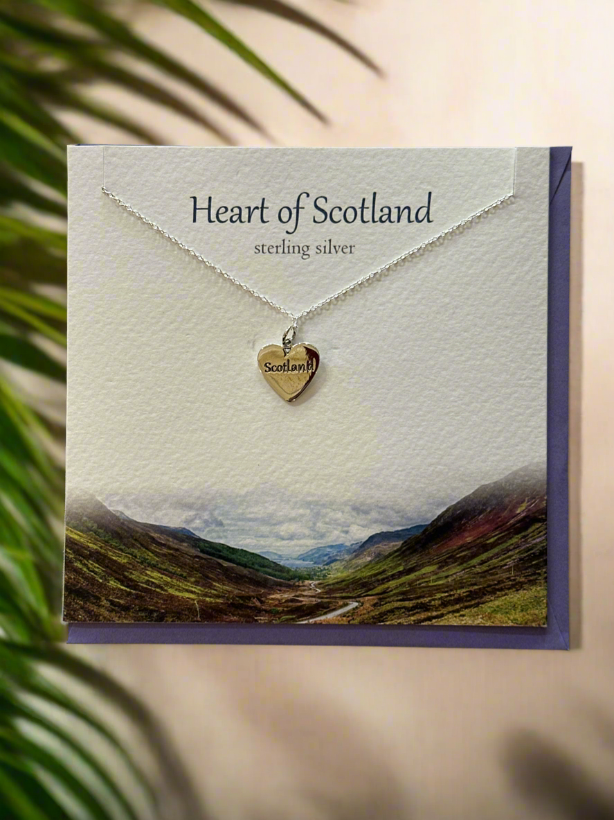 Heart Of Scotland Sterling Silver Necklace