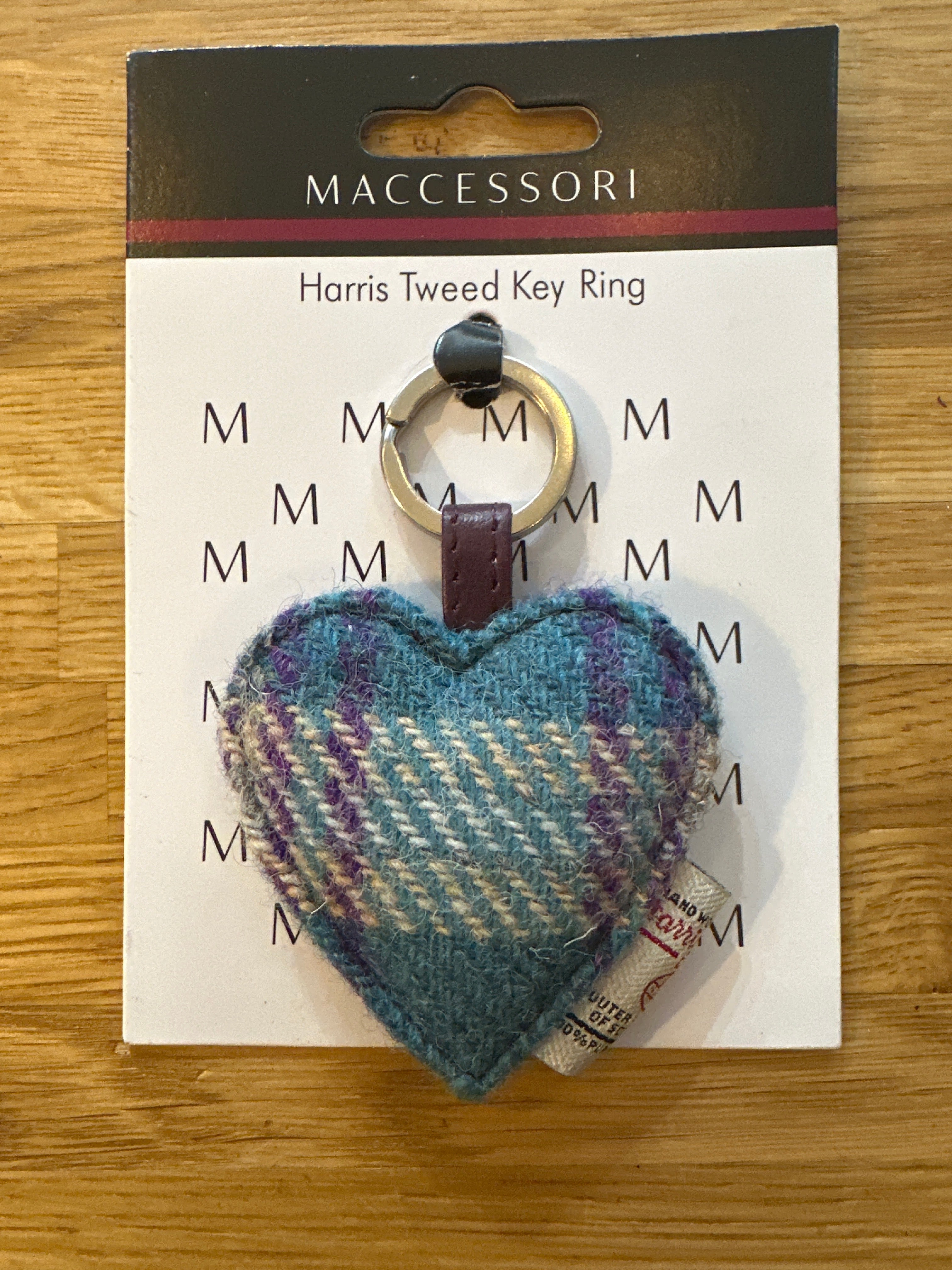 Harris Tweed Heart Keyrings