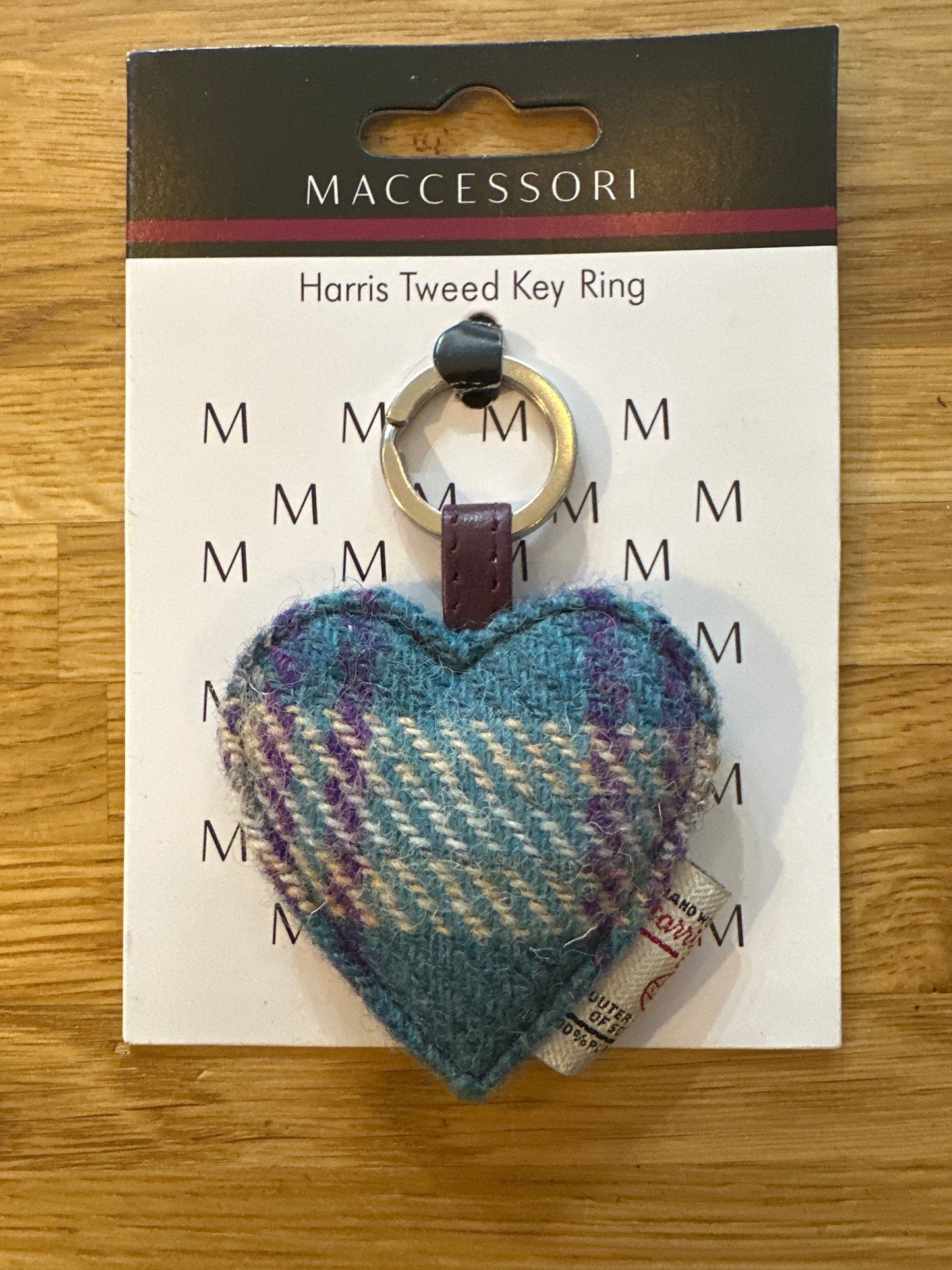 Harris Tweed Heart Keyrings