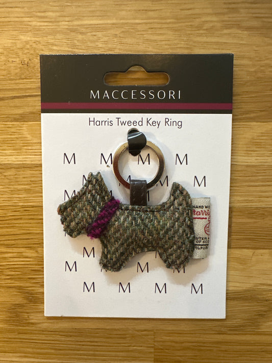 Harris Tweed Scotty Dog Keyrings