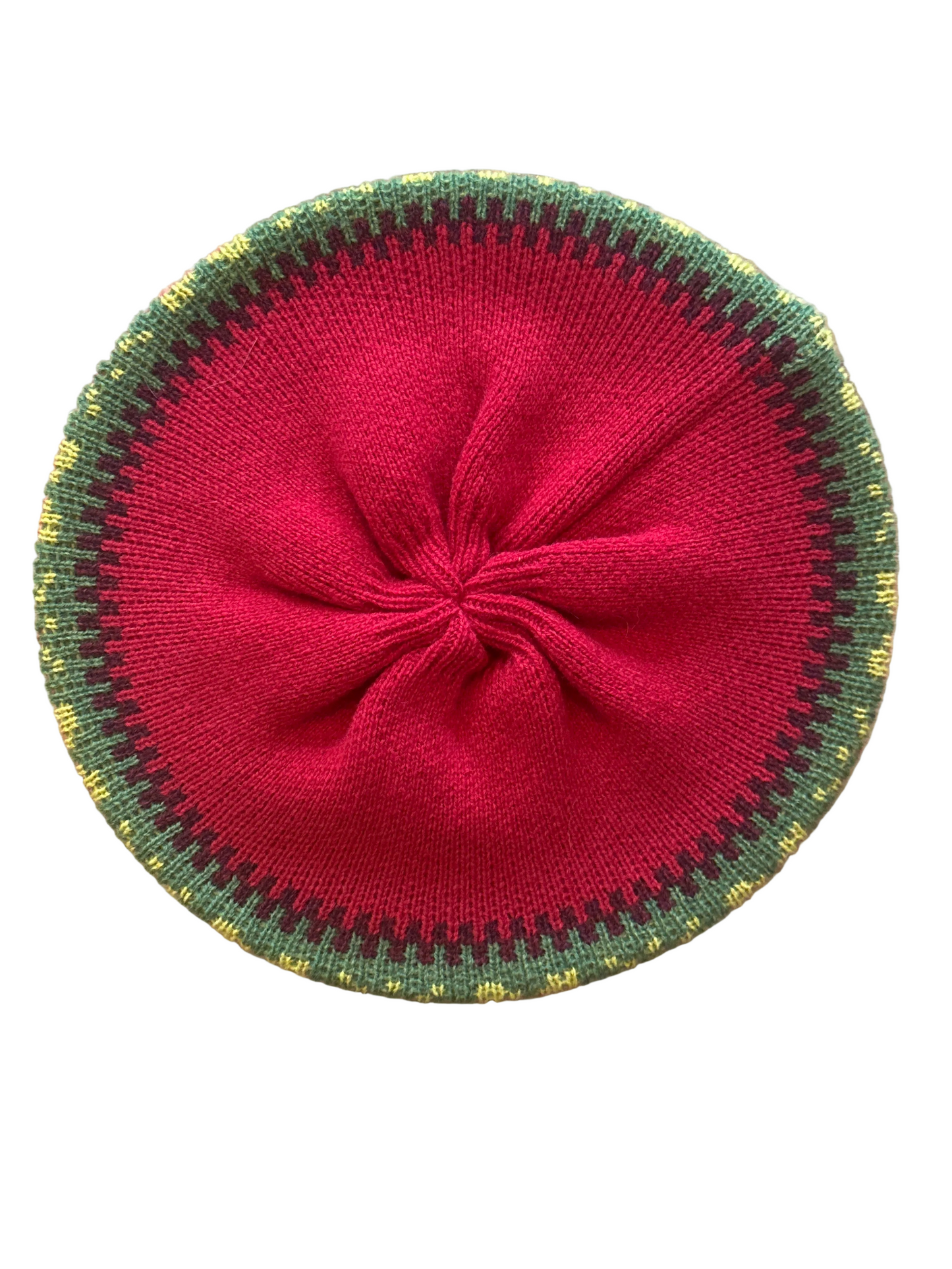 Scottish Green Grove Weavers Islay Beret In Holly