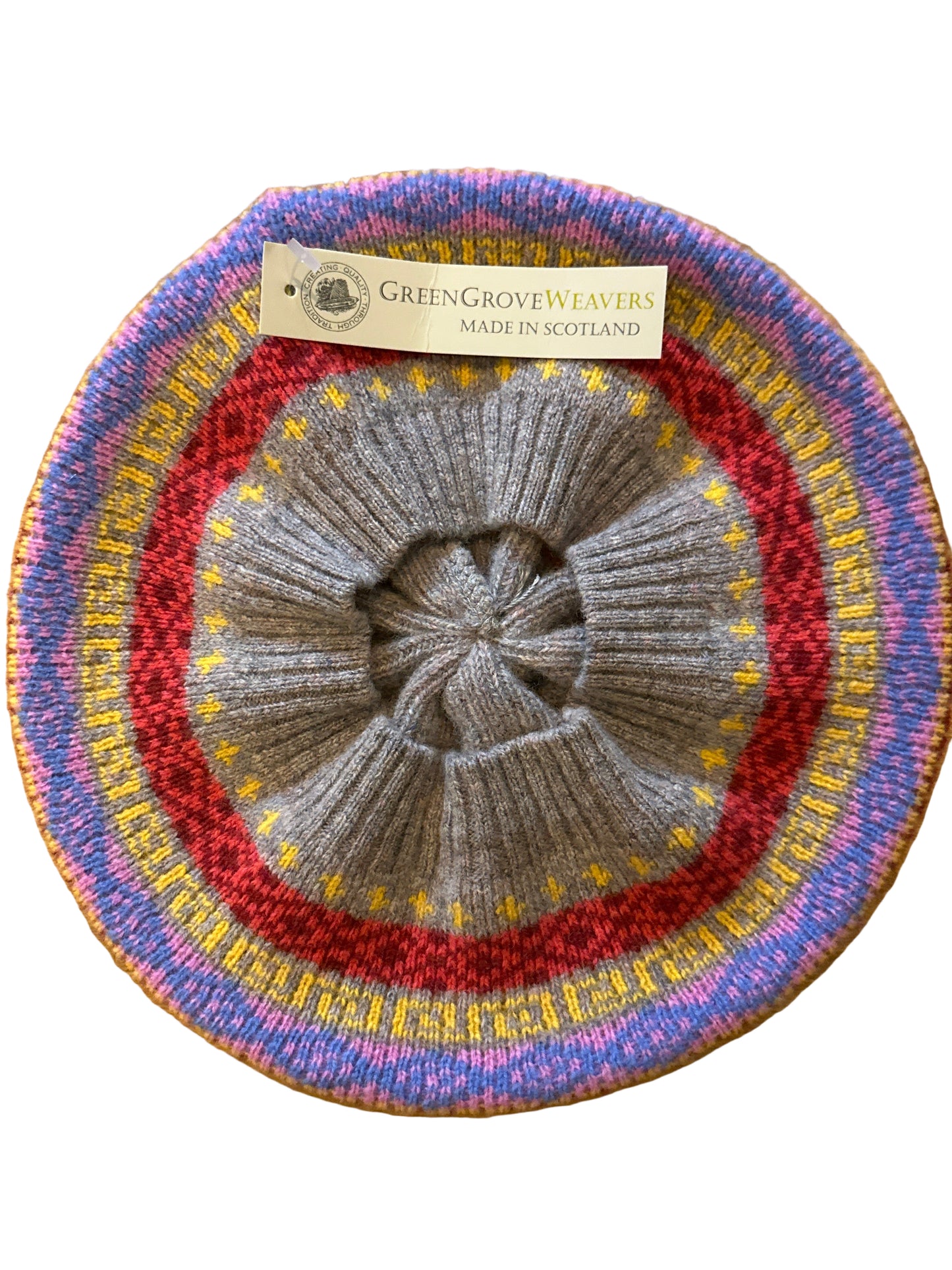 Scottish Green Grove Weavers Beret In Topaz