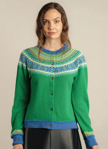 New Eribe Fairisle Alpine Cardigan In Luscious