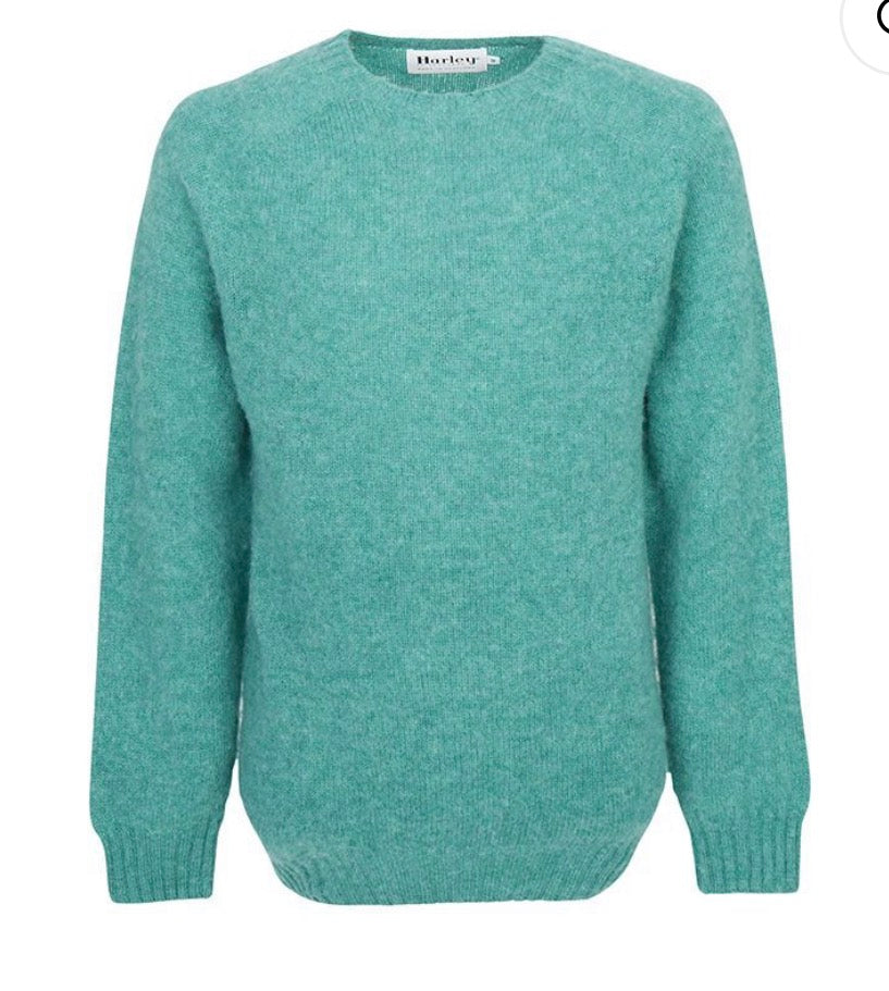 New Harley Of Scotland Crew Neck Sweater In Hummingbird