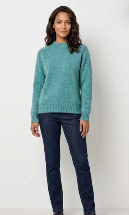 New Harley Of Scotland Crew Neck Sweater In Hummingbird