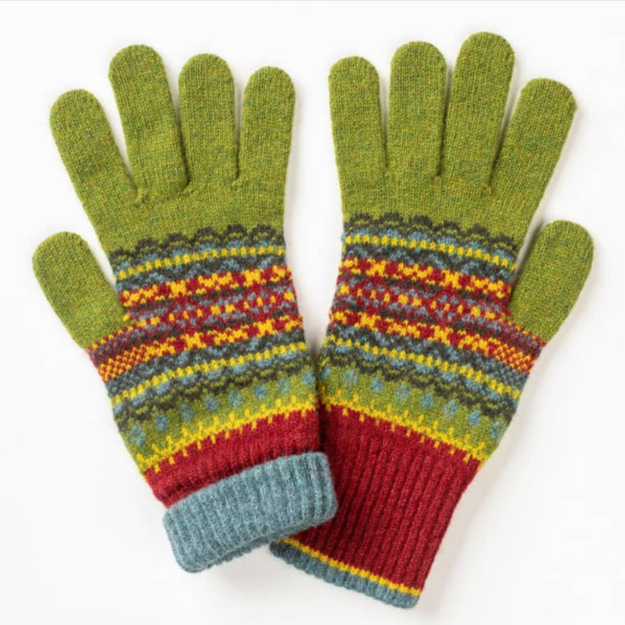 Eribe Knitwear Alloa Glove G4207 In Moss Lock
