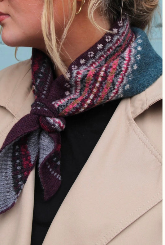 New Eribe Scottish Fairisle Neckerchiefs In Velvet