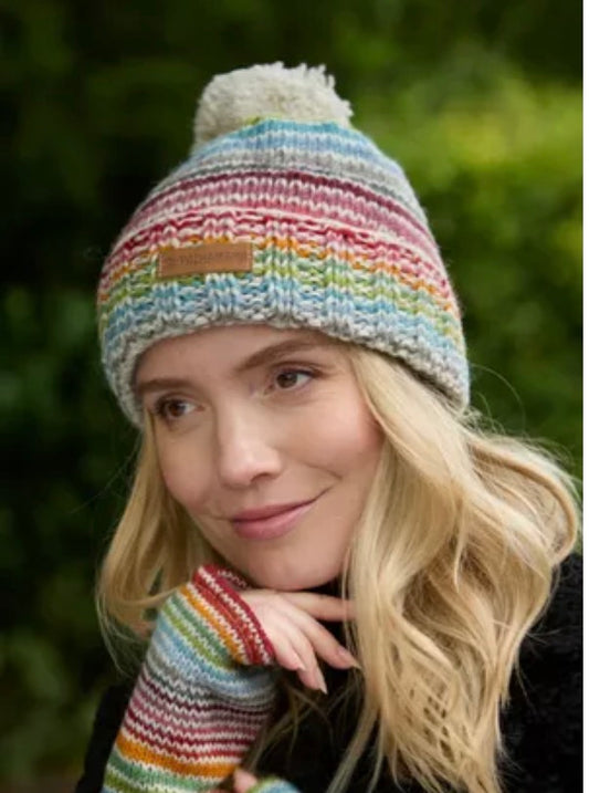 Hoxton Roll Back Bobble Beanie