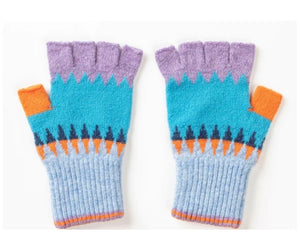 Eribe Alloa Fingerless Gloves In Blue Iris