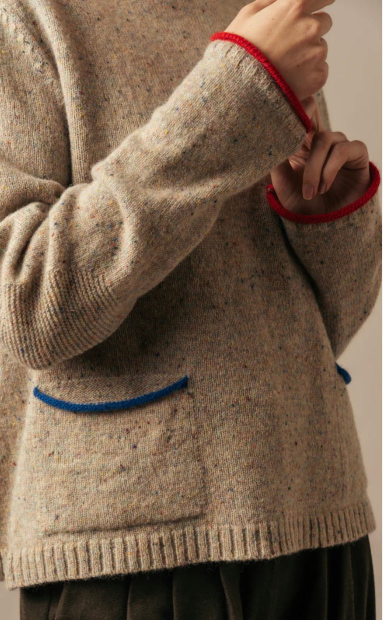 New Eribe Tweed Nep Sweater In Sand