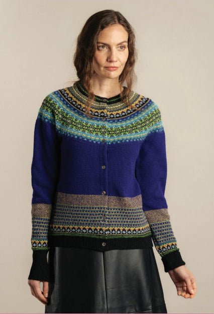 New Eribe Fairisle Alpine Cardigan In Sirius