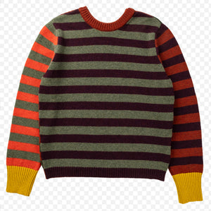 Eribe Stobo Stripe Reversible Sweater In Harissa
