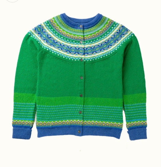New Eribe Fairisle Alpine Cardigan In Luscious