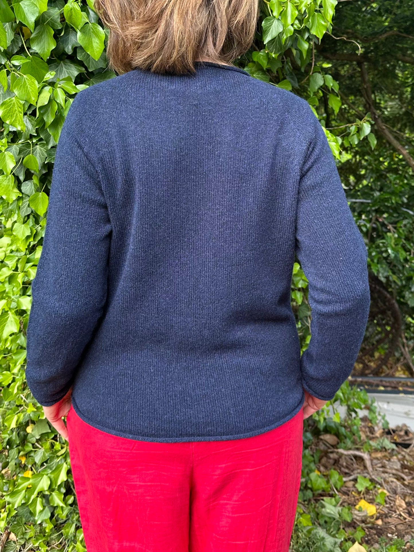 Harley Of Scotland Plain Superfine Sweater In Cosmos