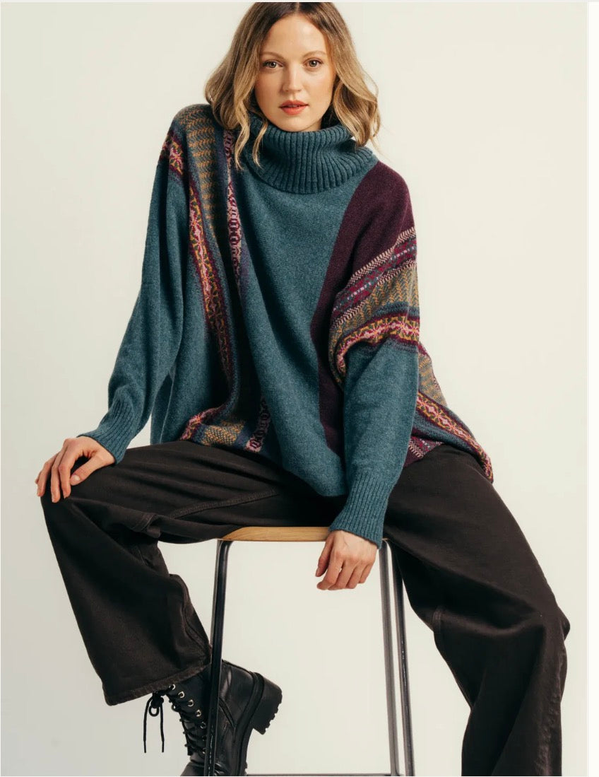 Eribe Montrose Cowl Sweater In Hunter
