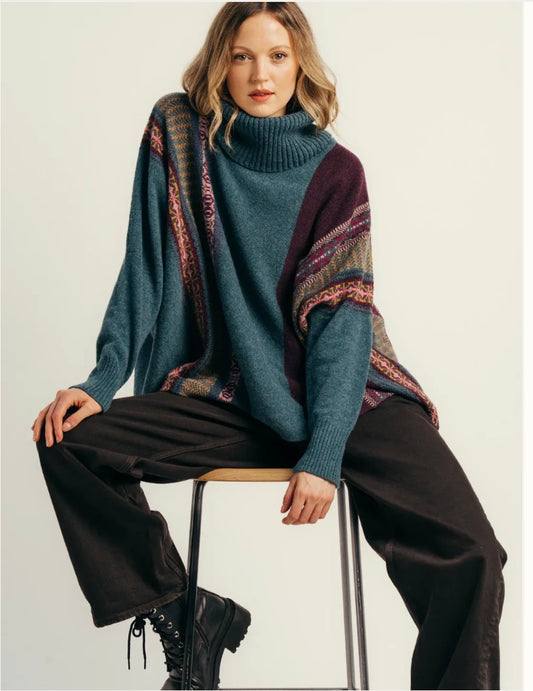 Eribe Montrose Cowl Sweater In Hunter