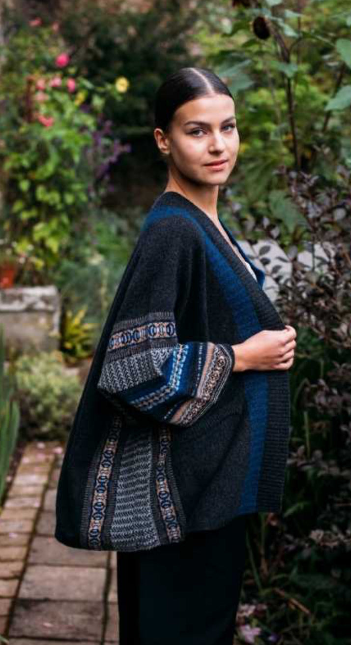 Eribe Knitwear Montrose Blanket Coat In New Hermes