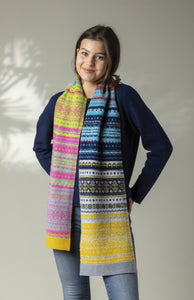 New Alloa Fairisle Scarf In Festival