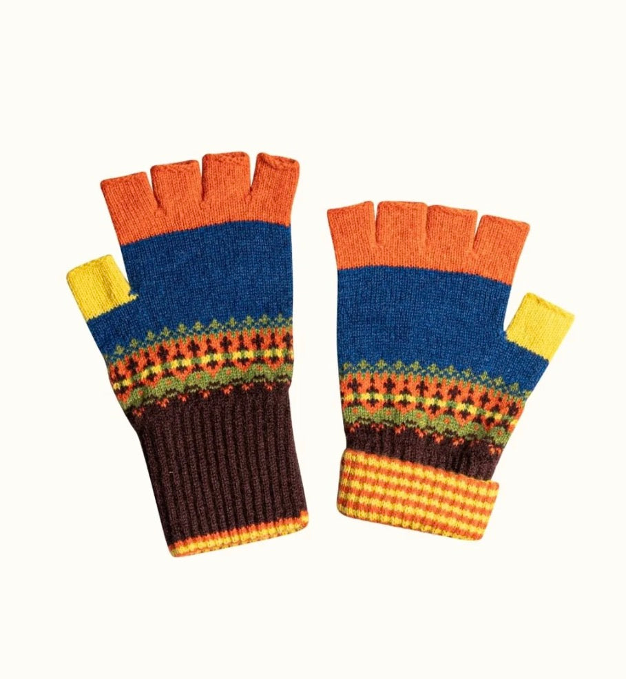 New Alloa Fingerless Gloves In Ebony