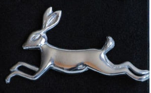 Ladycrow Pewter Hare Brooch