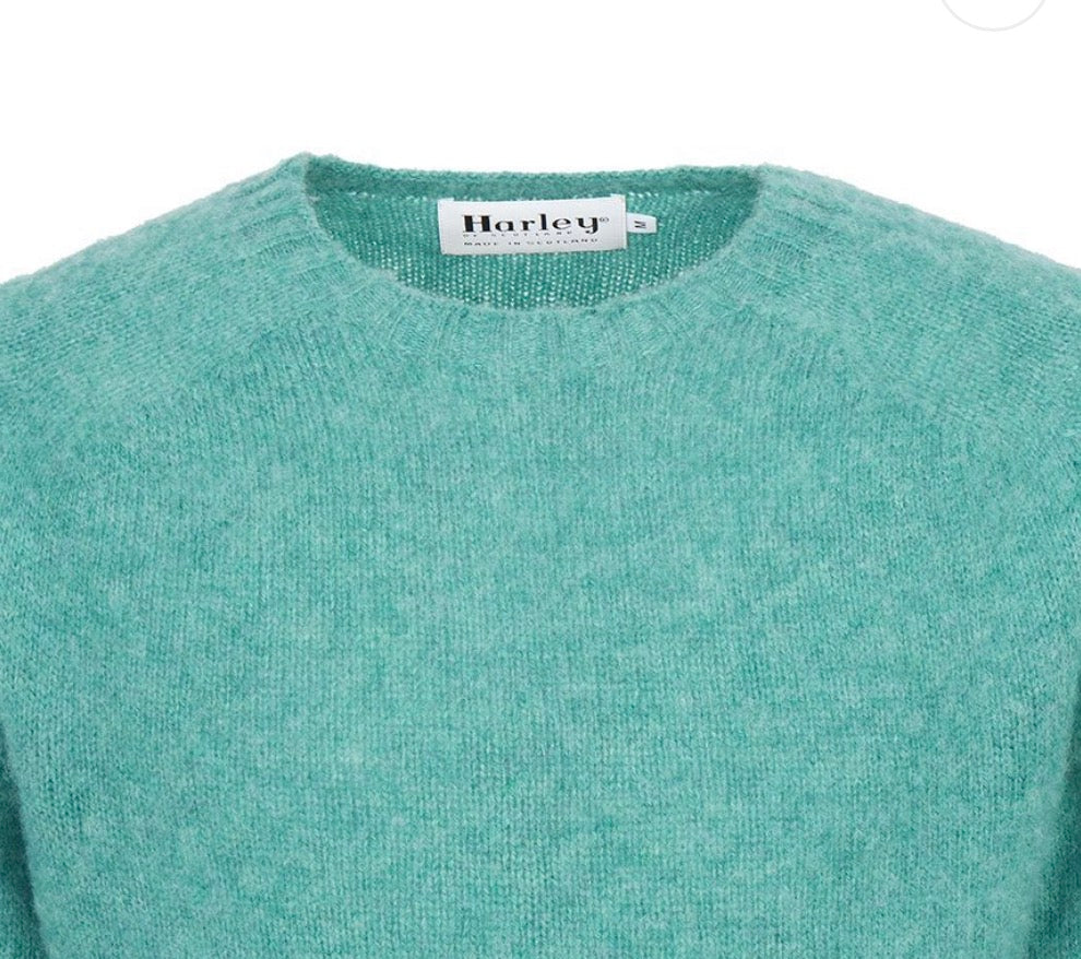 New Harley Of Scotland Crew Neck Sweater In Hummingbird