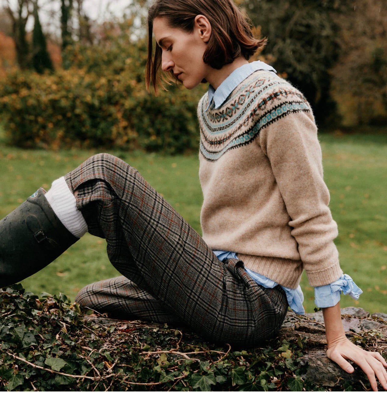 New Harley Of Scotland Fairisle In Calico