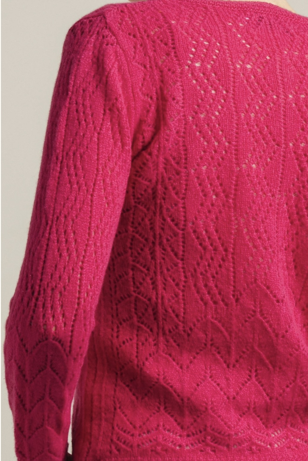 Eribe Solway Lace Cardigan In Punk Pink