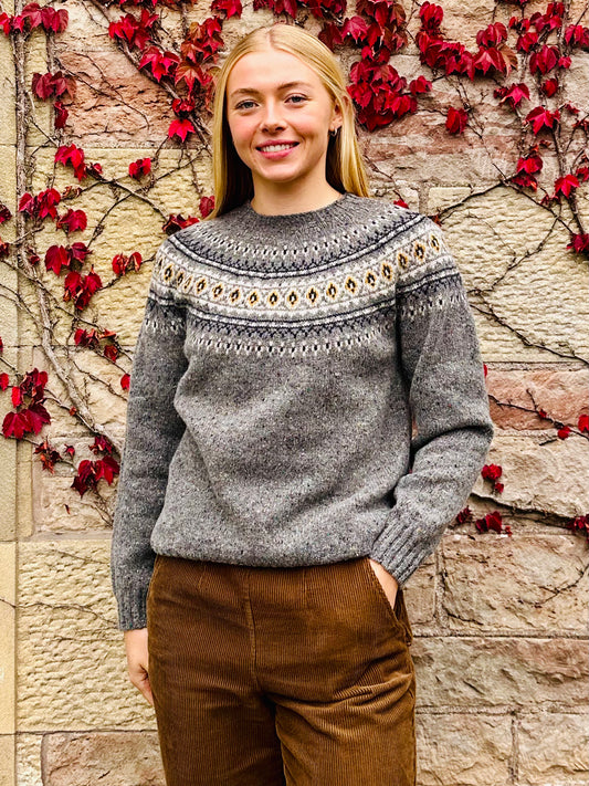 Harley Of Scotland Fairisle Sweater In St Kilda