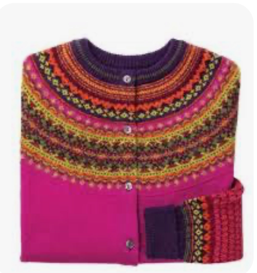 New Eribe Fairisle Alpine Cardigan In Jazz