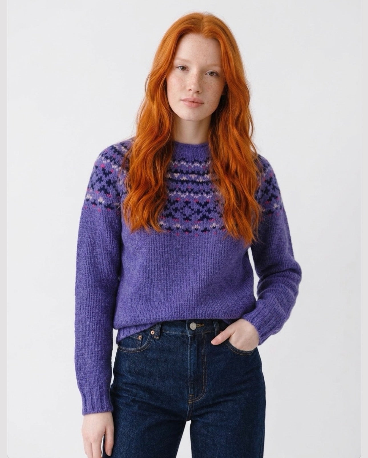 New Harley Of Scotland Chunky Sweater In Vatersay