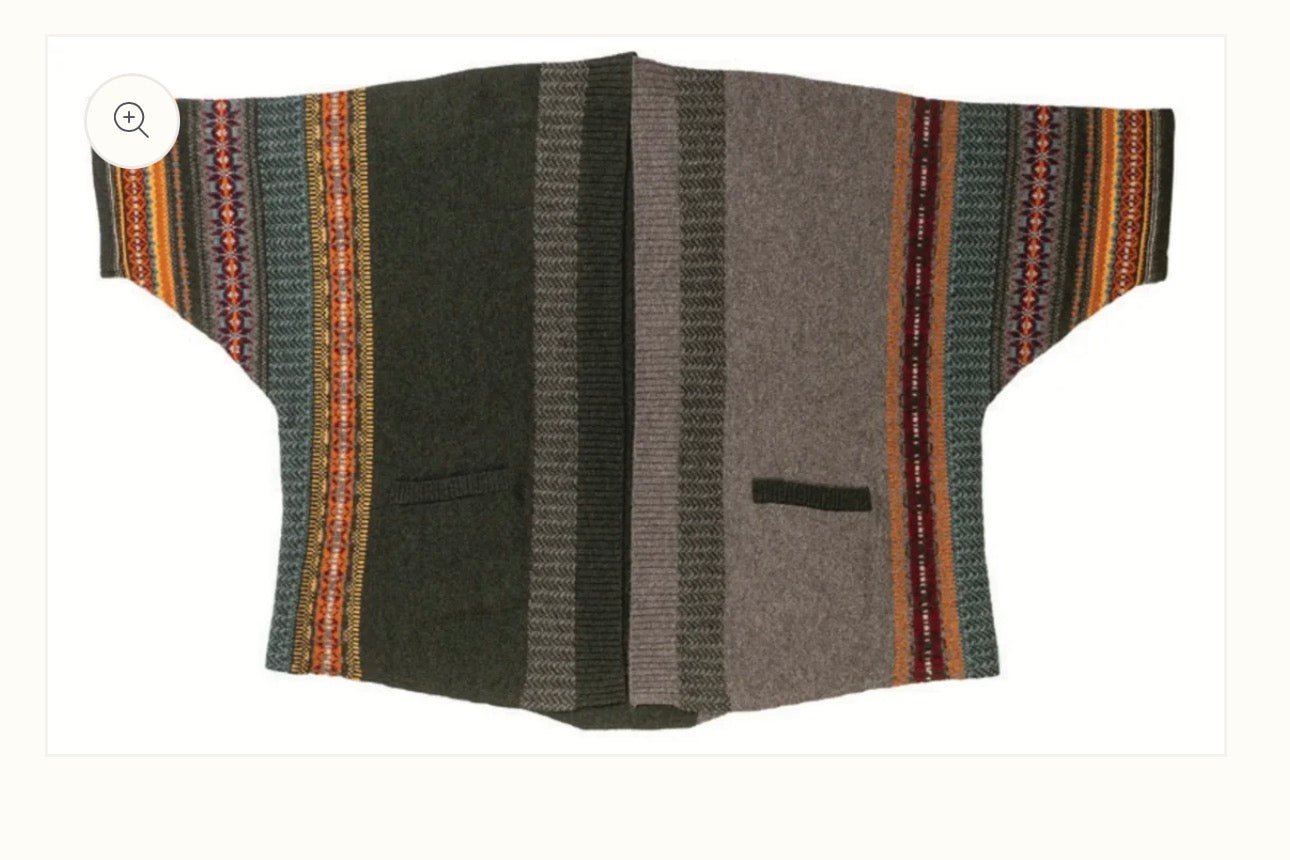 Eribe Knitwear Montrose Blanket Coat In New Bracken