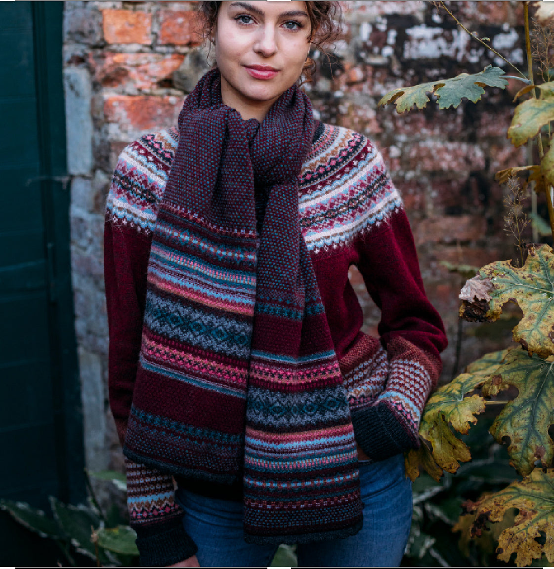 Eribe Knitwear Alpine Scarf In Velvet