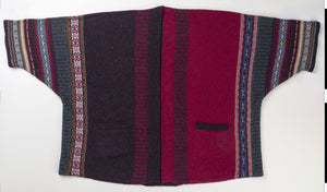 Eribe Knitwear Montrose Blanket Coat In New Bramble