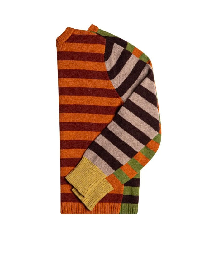 Eribe Stobo Stripe Reversible Sweater In Coorie