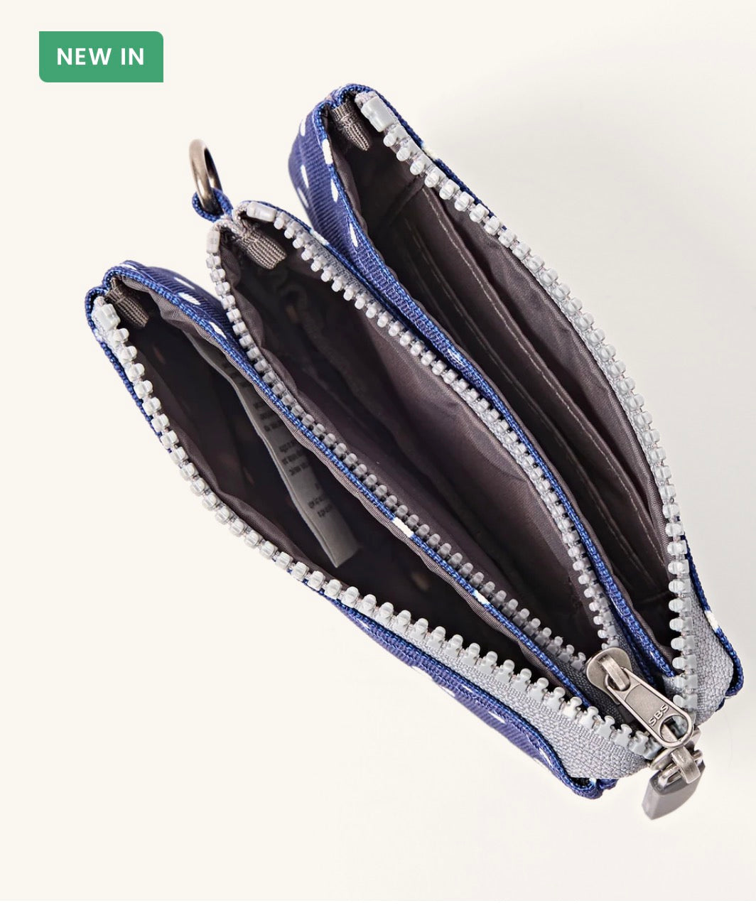 Roka Purse In Navy Polka Dot