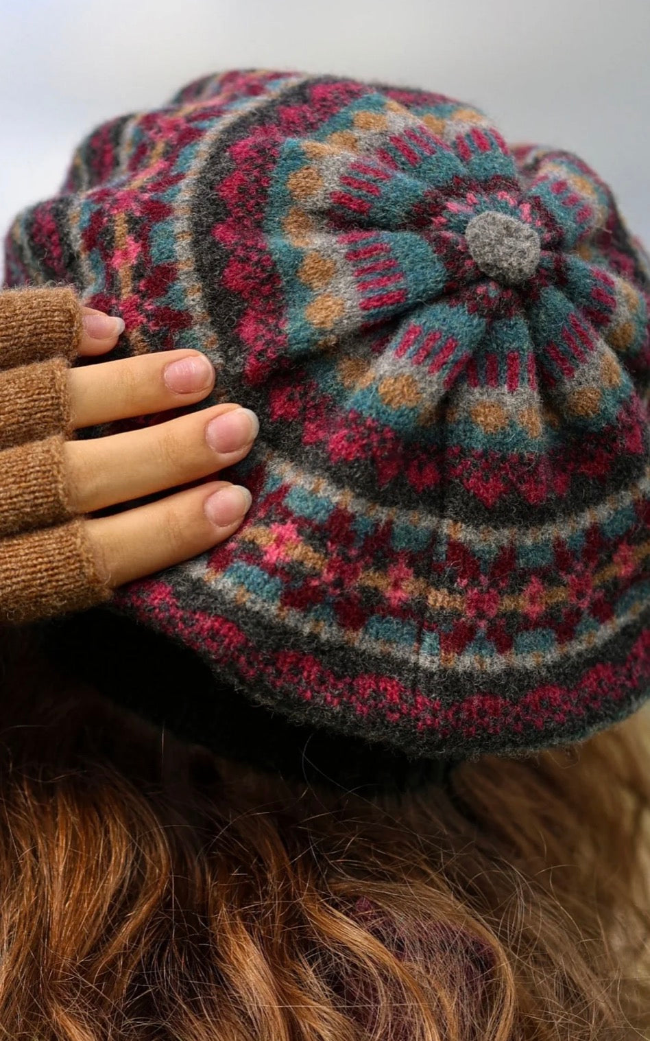 Eribe Fairisle Alloa Beret In Velvet
