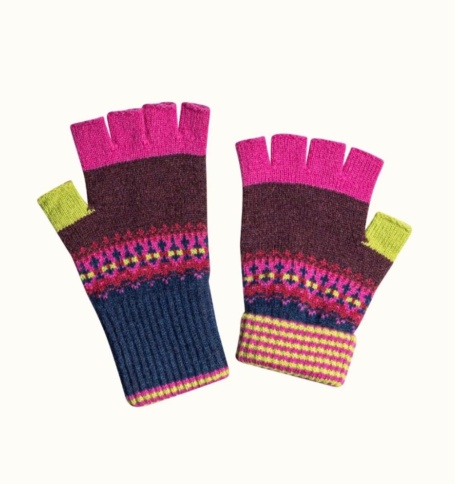 New Alloa Fingerless Gloves In Salsa-Tango