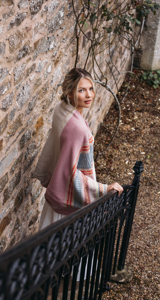 New Eribe Knitwear Montrose Blanket Coat In Honey