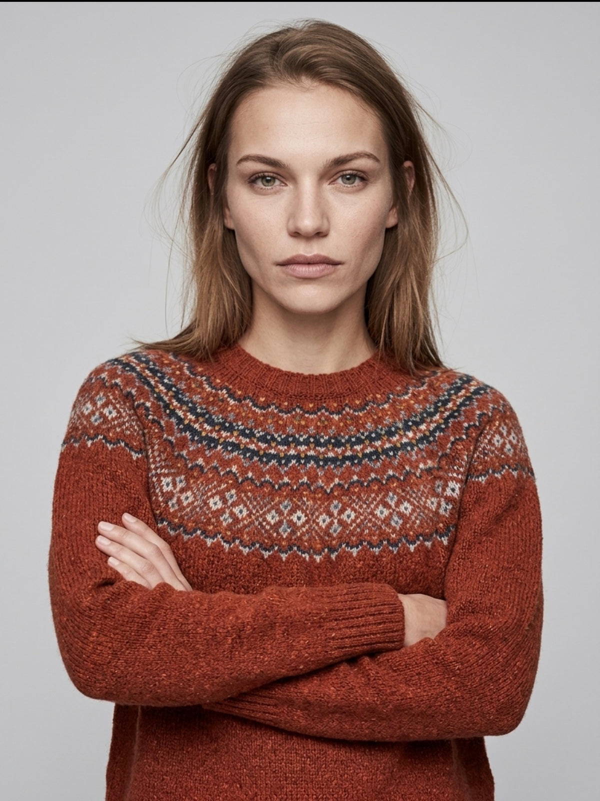Harley Of Scotland Fairisle Sweater In Hoy